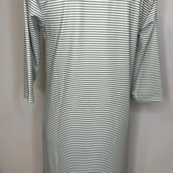 Vineyard Vines Sankaty Margo Shirt Dress (NWT) (Sage Olive Stripe) (Size: M) - Picture 2 of 3